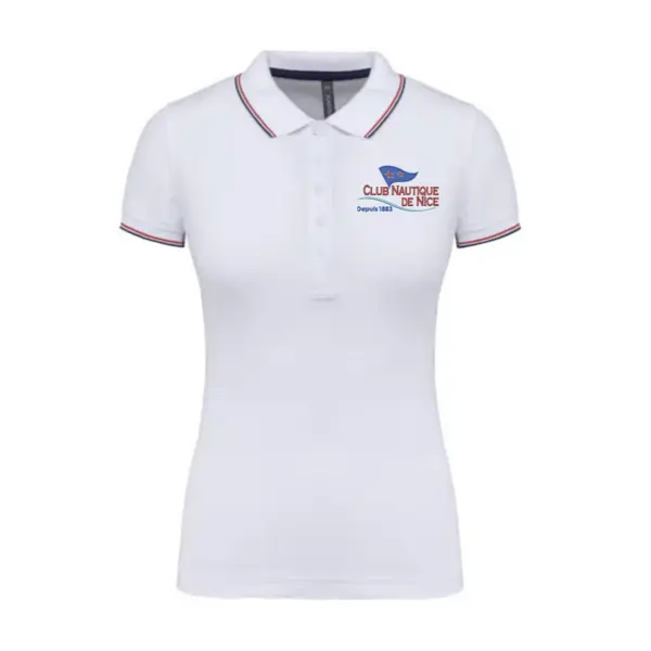 K251 - Polo  femme - Différents coloris BlancTaille S